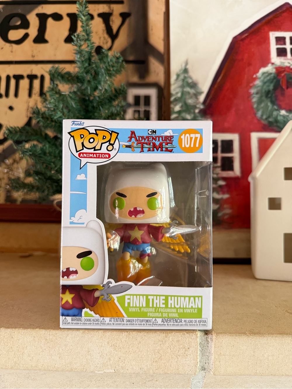 Funko Pop! Adventure Time Finn the Human Vinyl Figure - White/Green/Yellow